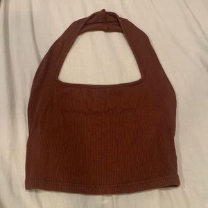 brown halter from shein never worn
